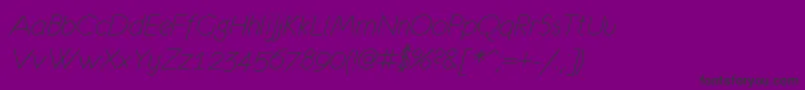 フォントEurof36 – 紫の背景に黒い文字