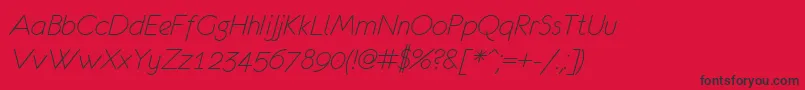Eurof36 Font – Black Fonts on Red Background