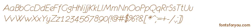 Eurof36 Font – Brown Fonts on White Background
