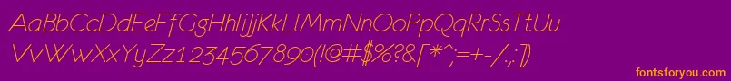 More about Eurof36 Font Eurof36 Font – Orange Fonts on Purple Background