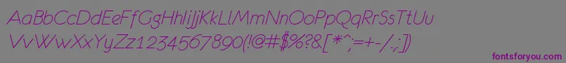 Eurof36 Font – Purple Fonts on Gray Background