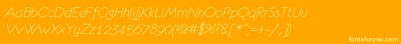 More about Eurof36 Font Eurof36 Font – Yellow Fonts on Orange Background