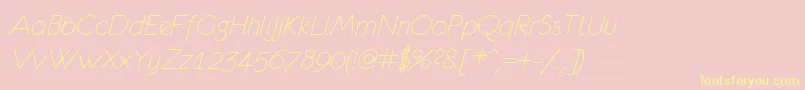 Eurof36 Font – Yellow Fonts on Pink Background