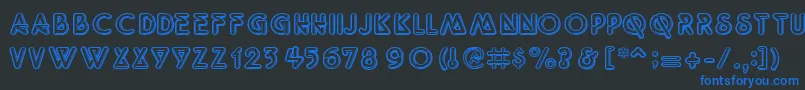 QuantumRegular Font – Blue Fonts on Black Background