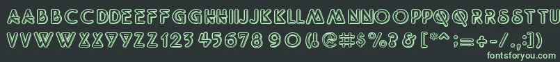 QuantumRegular Font – Green Fonts on Black Background