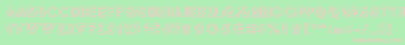 QuantumRegular Font – Pink Fonts on Green Background