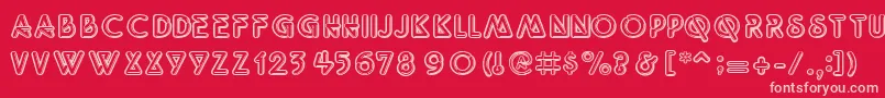 QuantumRegular Font – Pink Fonts on Red Background