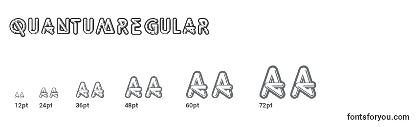 Размеры шрифта QuantumRegular