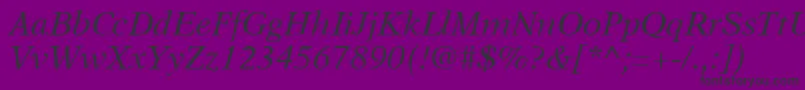 Police A831RomanItalic – polices noires sur fond violet