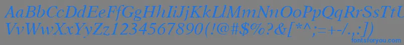 A831RomanItalic Font – Blue Fonts on Gray Background