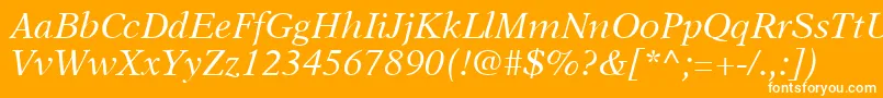 A831RomanItalic Font – White Fonts on Orange Background