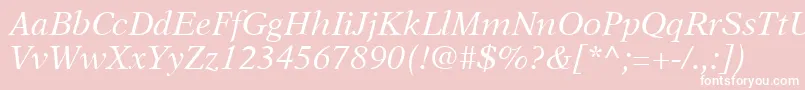 A831RomanItalic Font – White Fonts on Pink Background