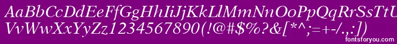 A831RomanItalic Font – White Fonts on Purple Background