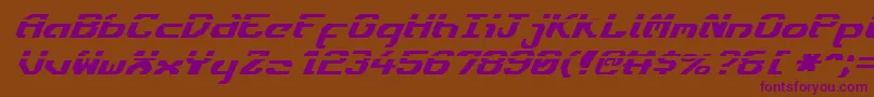 Ensignfli Font – Purple Fonts on Brown Background