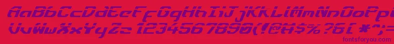 Ensignfli Font – Purple Fonts on Red Background