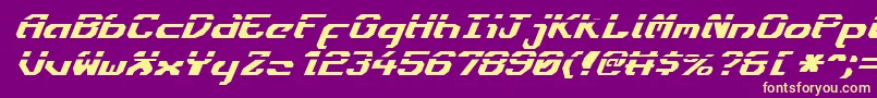 Ensignfli Font – Yellow Fonts on Purple Background