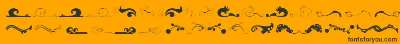 フォントFelicity – 黒い文字のオレンジの背景
