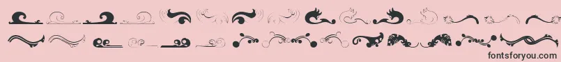 Felicity-fontti – mustat fontit vaaleanpunaisella taustalla