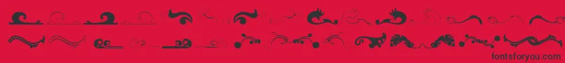 Czcionka Felicity – czarne czcionki na czerwonym tle
