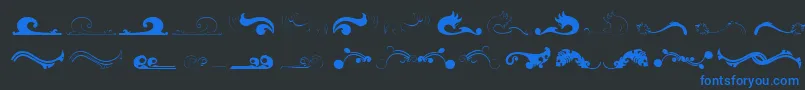 Шрифт Felicity – синие шрифты на чёрном фоне