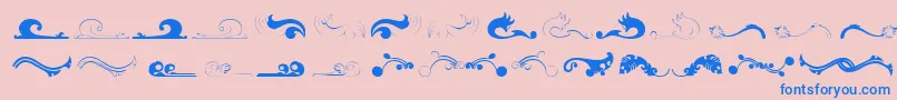 Felicity Font – Blue Fonts on Pink Background