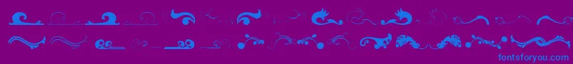 Felicity-fontti – siniset fontit violetilla taustalla