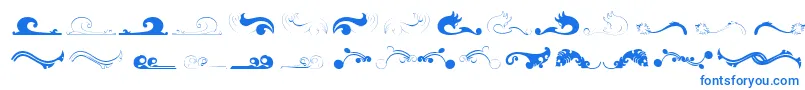 フォントFelicity – 白い背景に青い文字
