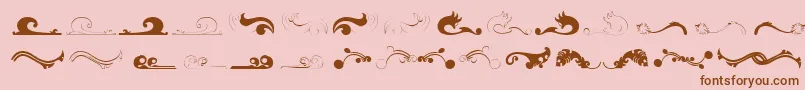 Felicity-fontti – ruskeat fontit vaaleanpunaisella taustalla