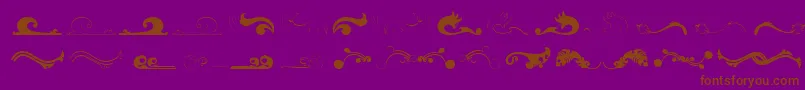Felicity-Schriftart – Braune Schriften auf violettem Hintergrund