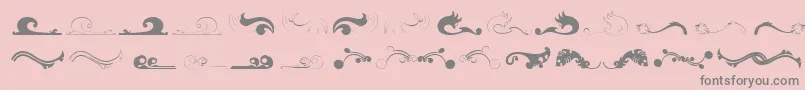 フォントFelicity – ピンクの背景に灰色の文字