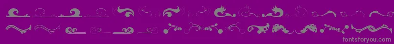 フォントFelicity – 紫の背景に灰色の文字