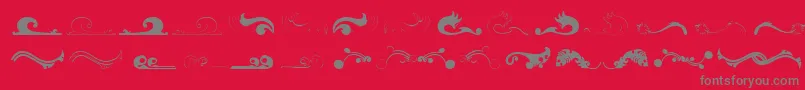 Czcionka Felicity – szare czcionki na czerwonym tle