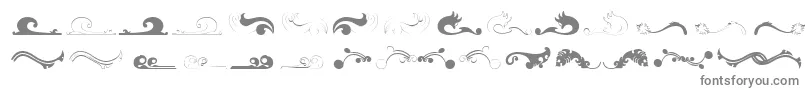 Felicity-fontti – harmaat kirjasimet valkoisella taustalla