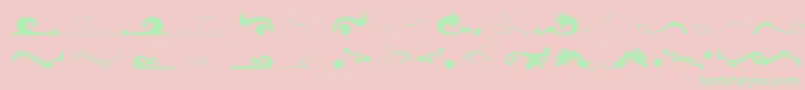 Czcionka Felicity – zielone czcionki na różowym tle