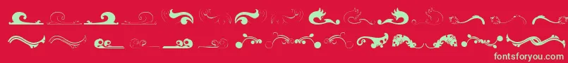 Felicity-fontti – vihreät fontit punaisella taustalla