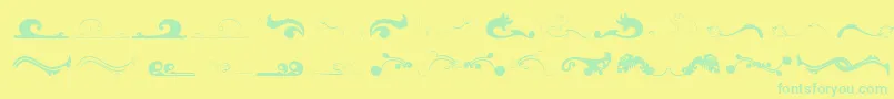 Czcionka Felicity – zielone czcionki na żółtym tle