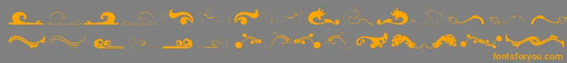 Felicity Font – Orange Fonts on Gray Background