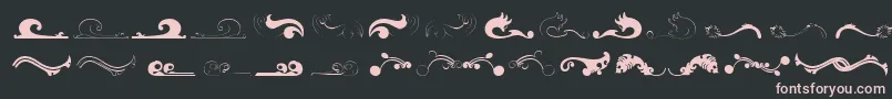 Felicity-fontti – vaaleanpunaiset fontit mustalla taustalla