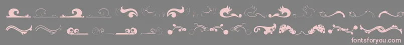 Czcionka Felicity – różowe czcionki na szarym tle