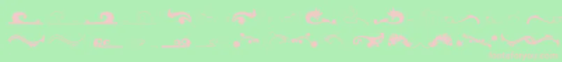 フォントFelicity – 緑の背景にピンクのフォント