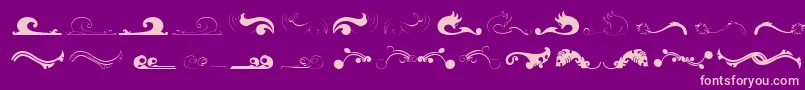 Felicity-fontti – vaaleanpunaiset fontit violetilla taustalla