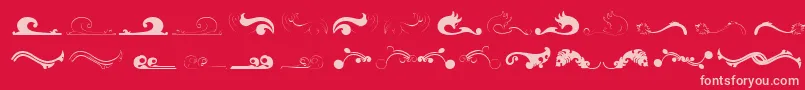 Felicity-fontti – vaaleanpunaiset fontit punaisella taustalla