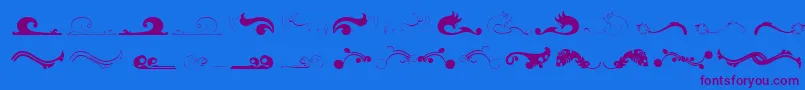 Felicity Font – Purple Fonts on Blue Background