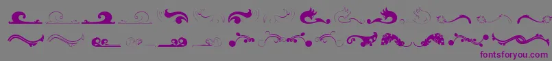 Шрифт Felicity – фиолетовые шрифты на сером фоне