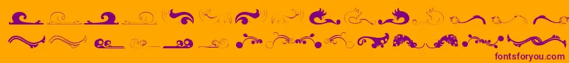 Felicity Font – Purple Fonts on Orange Background