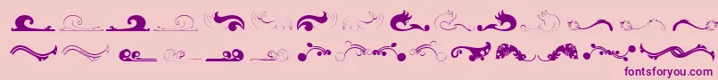 Felicity-fontti – violetit fontit vaaleanpunaisella taustalla