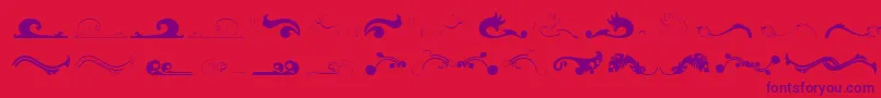 Felicity-fontti – violetit fontit punaisella taustalla