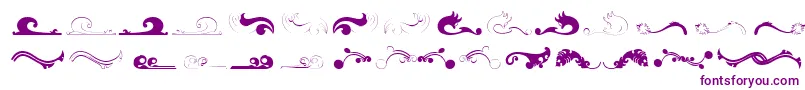 Felicity-fontti – violetit fontit valkoisella taustalla