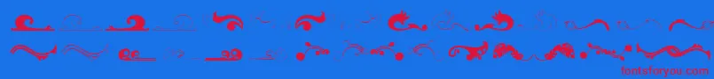 Felicity-fontti – punaiset fontit sinisellä taustalla
