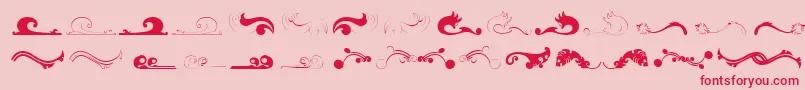 Felicity-Schriftart – Rote Schriften auf rosa Hintergrund